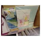 Craft Lot - Cross Stitch, Craft Of The Month, Yarn, Cutting Mat, And Wood Burning