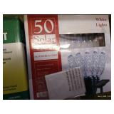 Christmas Lights Lot - Solar Lights & Red/Green Mini Lights