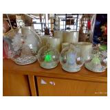 Christmas Lot With Glass Ornaments, Battery Operated Candles, And Misc.