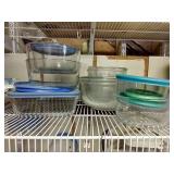 (11) Glass Food Storage Containers & Lids - Anchor & Pyrex