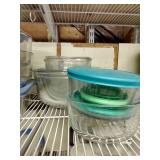 (11) Glass Food Storage Containers & Lids - Anchor & Pyrex