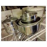 Double Boiler And Mixing Bowls - Like New Items