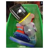 Plastic Food Storage Containers With Covers, And Soup Cups