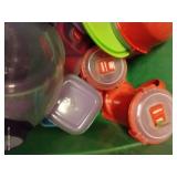 Plastic Food Storage Containers With Covers, And Soup Cups