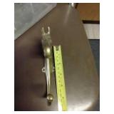 Brass Horse Head Coat Hanger, Dog Figurine, And Hammer