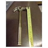 Brass Horse Head Coat Hanger, Dog Figurine, And Hammer