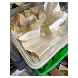 (3) Totes Of Glasses - Cobalt & Clear Stemware, Brown Shot Glasses, O