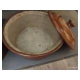 Pottery Lot With Frankoma Bowl, Custard Cups, Bowls, Plates, And Soup Mugs