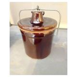 (3) Pieces Of Pottery With R. Zacher Zenith Pot, Oil Carafe, And Small Pot With Lid