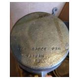 (3) Small Cast Iron Pots/Pans With Lids