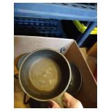 (3) Small Cast Iron Pots/Pans With Lids