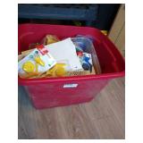 Office Tote With Paper, Notebooks, Pencils, And Sharpeners