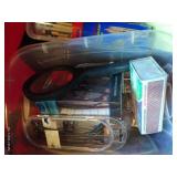 Office Tote With Paper, Notebooks, Pencils, And Sharpeners