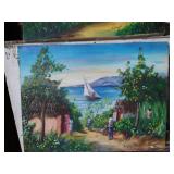 (2) Pieces Original Canvas Artwork