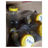 (2) Boxes Vintage Glass & Plastic Jars With Lids