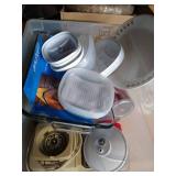 Misc. Kitchen Lot, Food Storage, And Glass Dishes