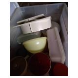 Box Of Vintage Tupperware - Mix N Pour