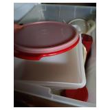 Box Of Vintage Tupperware - Mix N Pour