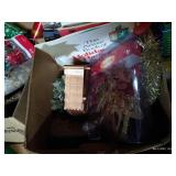 Large Lot, Mostly Vintage, Christmas Ornaments & Ribbons & New Tree Stand