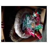 Large Lot, Mostly Vintage, Christmas Ornaments & Ribbons & New Tree Stand