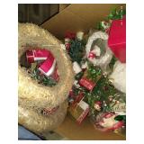 Large Lot, Mostly Vintage, Christmas Ornaments & Ribbons & New Tree Stand