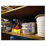 Entire Top Shelf Including Vise, Blades, And Sandpaper