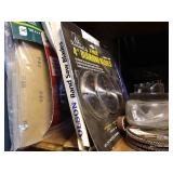 Entire Top Shelf Including Vise, Blades, And Sandpaper