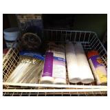 Entire Two Middle Shelves With Painting Supplies, Filters, And Biscuit Set