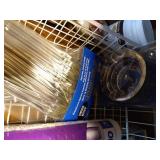 Entire Two Middle Shelves With Painting Supplies, Filters, And Biscuit Set