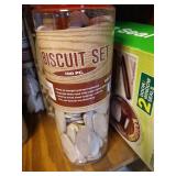 Entire Two Middle Shelves With Painting Supplies, Filters, And Biscuit Set