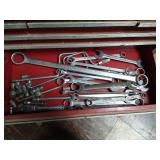 Large Vintage Gray Tool Box Full Of Tools