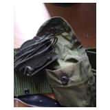 Military Lot - Metal Mess Kit, Belts, And Compass