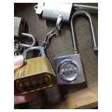 Locks With Keys, Combination Padlock, And Lock Cores