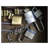 Locks With Keys, Combination Padlock, And Lock Cores