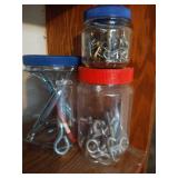 (3) Jars Of Eye Hooks