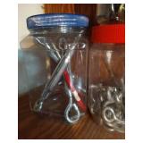 (3) Jars Of Eye Hooks