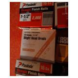 (8) Small Boxes Of Assorted Finishing Nails