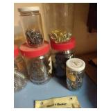 Jars Of Misc. Hardware, Power Bit Set, Etc.