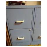 (2) Drawer Blue File Cabinet