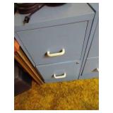 (2) Drawer Blue File Cabinet