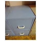 (2) Drawer Blue File Cabinet