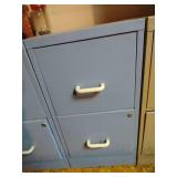 (2) Drawer Blue File Cabinet
