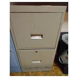 (2) Drawer Tan File Cabinet