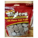 Bin of Felt Pads, Rubber Stops, And Velcro Dots