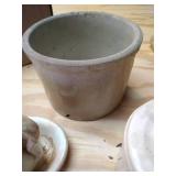 Crock/Pottery Lot Including Made-In-USA Crock With Lid