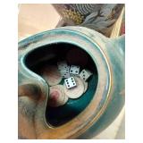 Asian Decor Lot, Teapot, Vase, Picture, Etc.
