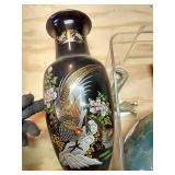 Asian Decor Lot, Teapot, Vase, Picture, Etc.