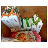 Top Shelf Full Of Garden Food, Fertilizer, Etc.