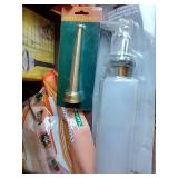 Shelf Full Of Gardening Planters, Strike-A-Fire, Moss, Seeds, Etc.