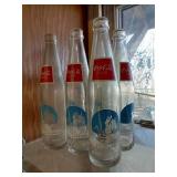(6) North Dakota Centennial Coke Bottles And Set Of 
